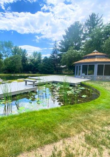 Custom bridge and gazebo